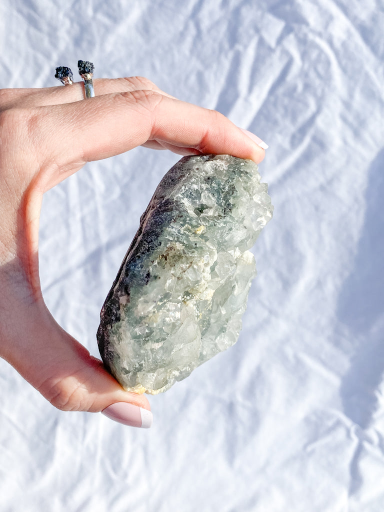 Quartz with Inclusions Mineral Specimen Cluster 388g