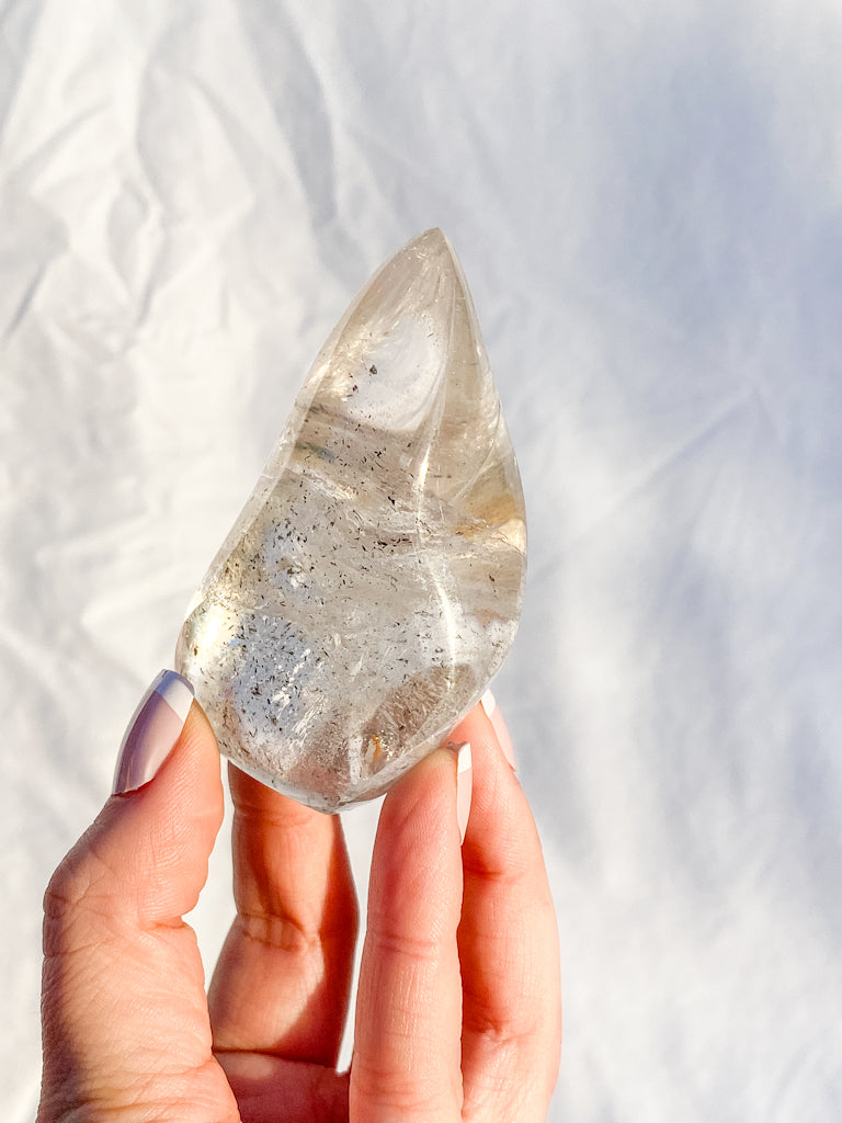 Clear Quartz with Inclusion Flame 153g