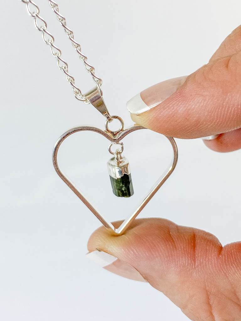 Love Crystals Pendant Green Tourmaline