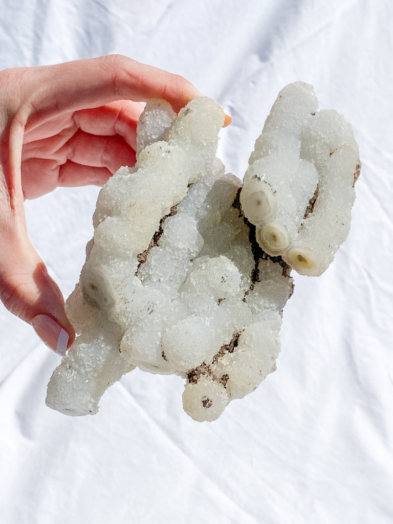 Finger Coral Quartz Cluster 555g