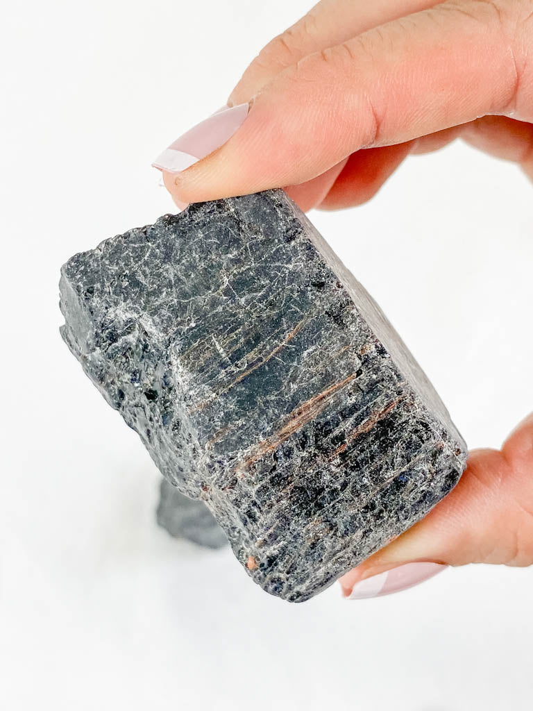 Black Tourmaline and Hematite Natural | Large