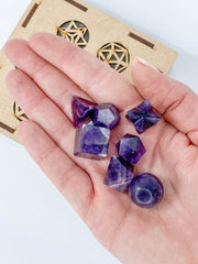 Platonic Solid Sacred Geometry Box | Amethyst