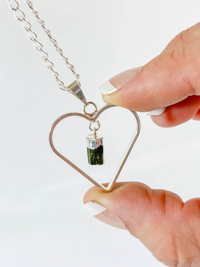 Love Crystals Pendant Green Tourmaline