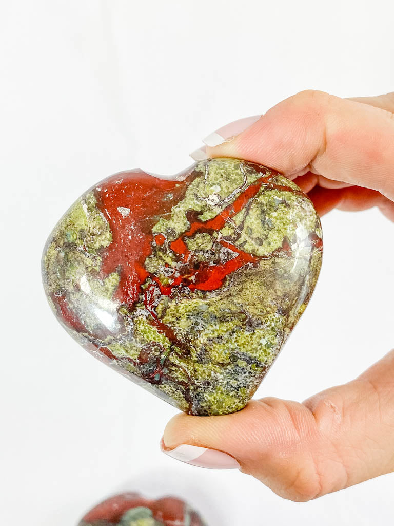 Dragon Bloodstone Heart | Large