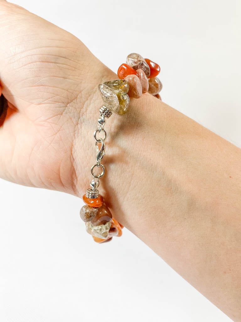 Gemstone Bracelets Rutile and Jasper Mix