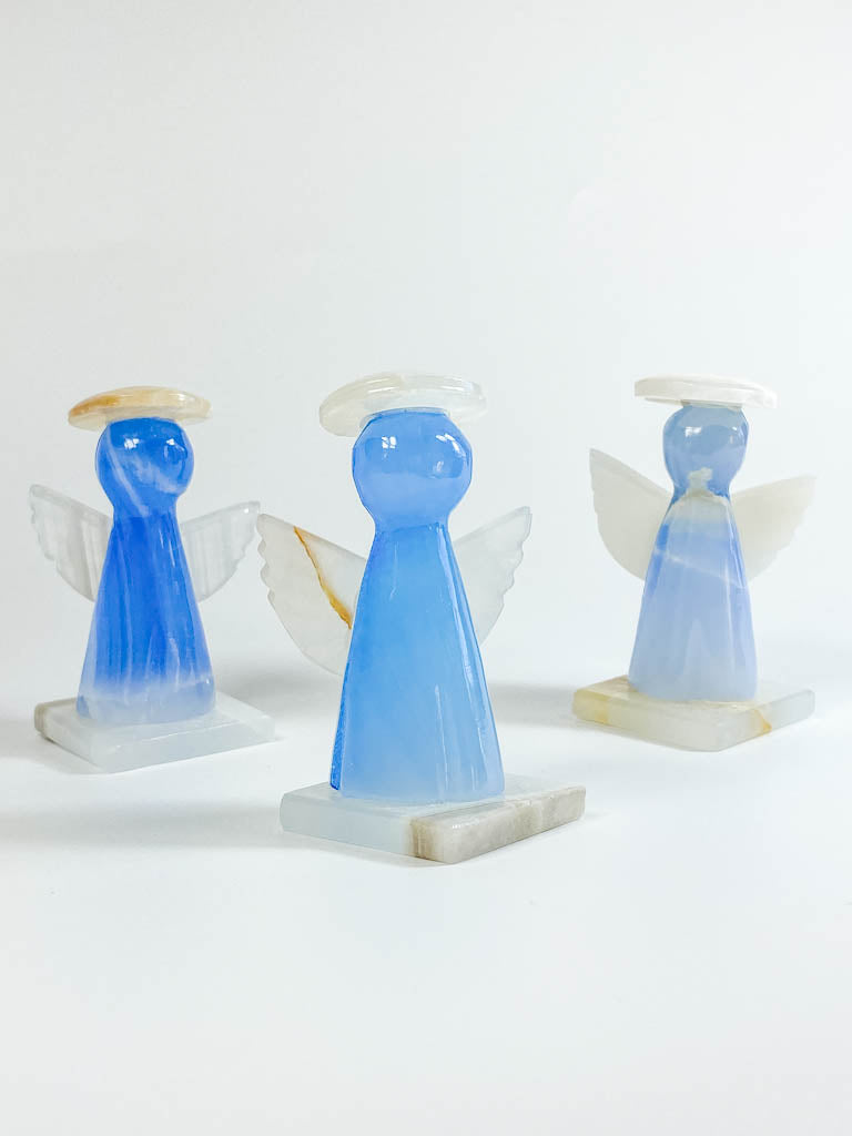 Onyx Blue Angel Carving