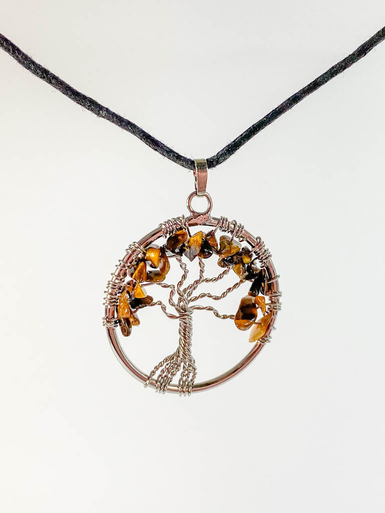 Tree of Life Pendant Tiger Eye