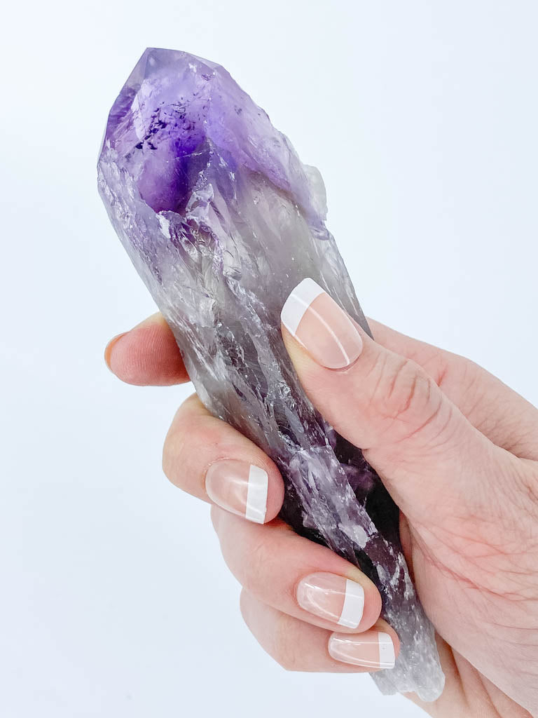 Amethyst Natural Laser Dragons Tooth Wand 272g