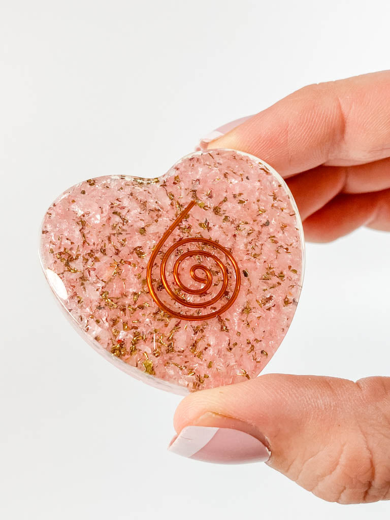 Orgonite Heart Rose Quartz | Medium