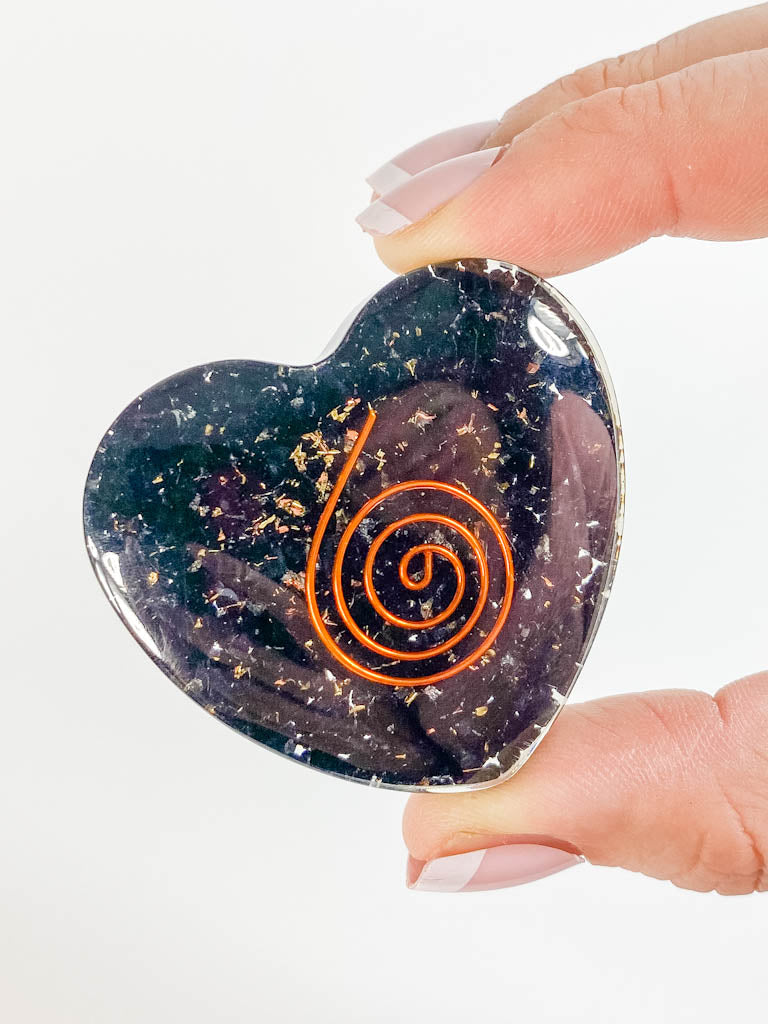 Orgonite Heart Black Tourmaline | Medium