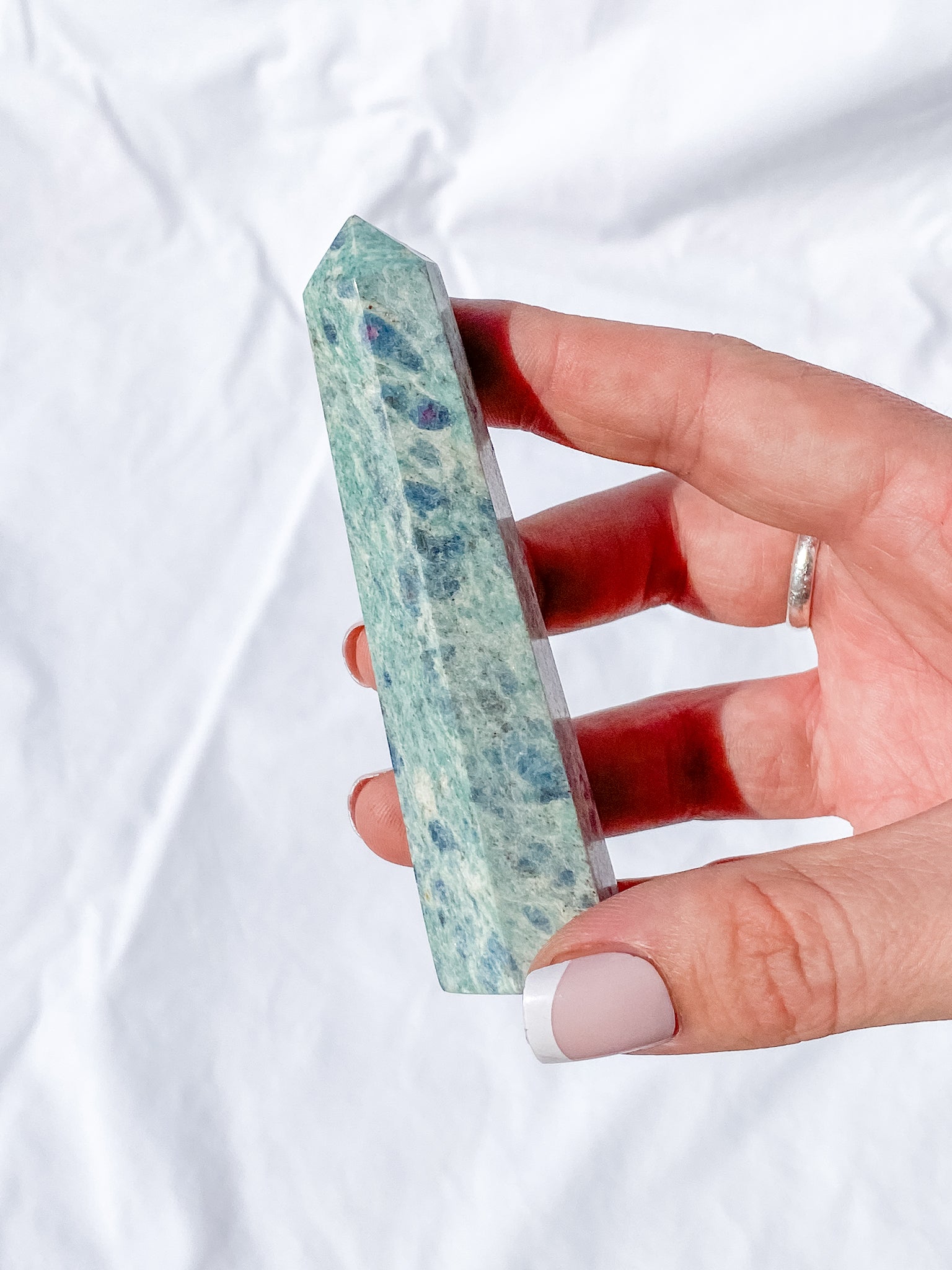 Ruby Fuchsite Polished Point 95g