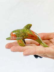 Unakite Dolphin Carving