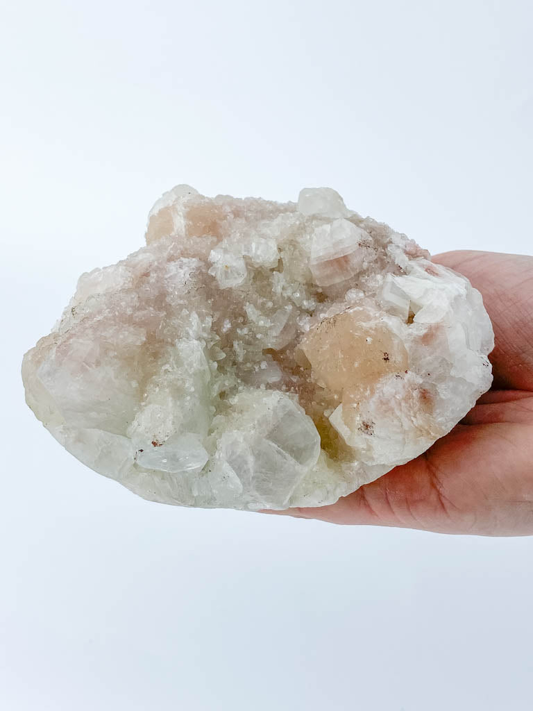 Apophyllite with Pink Stilbite Cluster 702g